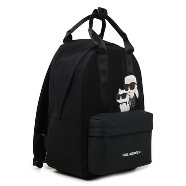 KARL LAGERFELD Backpack para niño negra Karl y choupette